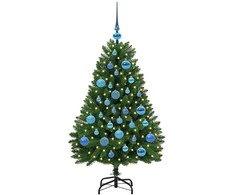 Dirbtinė Kalėdų eglutė su 150 LED Žalia 120 cm PVC ir metalas