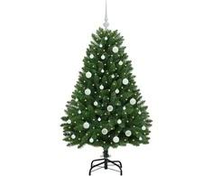 Dirbtinė Kalėdų eglutė su 150 LED Žalia 150 cm PVC ir metalas