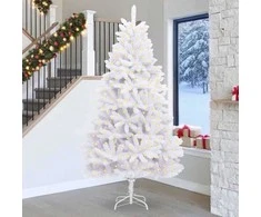Dirbtinė Kalėdų eglutė su 300 LED Balta 270 cm PVC ir metalas