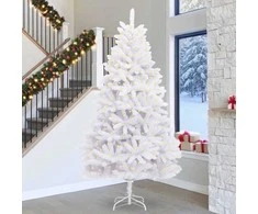 Dirbtinė Kalėdų eglutė su 300 LED Balta 300 cm PVC ir metalas