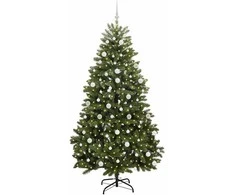Dirbtinė Kalėdų eglutė su 300 LED Žalia 210 cm PVC ir metalas