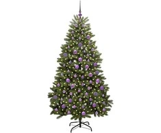 Dirbtinė Kalėdų eglutė su 300 LED Žalia 180 cm PVC ir metalas