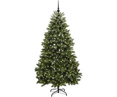 Dirbtinė Kalėdų eglutė su 300 LED Žalia 210 cm PVC ir metalas