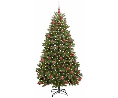 Dirbtinė Kalėdų eglutė su 300 LED Žalia 180 cm PVC ir metalas