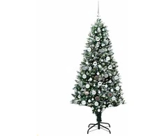 Dirbtinė Kalėdų eglutė Žalia 180 cm PVC ir Plienas ir Plastikas