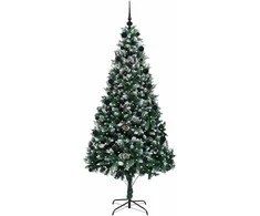 Dirbtinė Kalėdų eglutė Žalia 210 cm PVC ir Plienas ir Plastikas