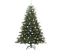 Dirbtinė Kalėdų eglutė Žalia 210 cm PVC ir Metalas ir Plastikas