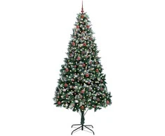Dirbtinė Kalėdų eglutė Žalia 240 cm PVC ir Plienas ir Plastikas
