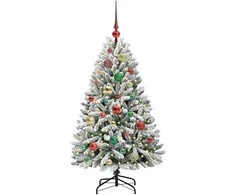 Dirbtinė Kalėdų eglutė Žalia ir balta 120 cm PVC ir metalas