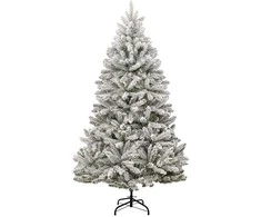 Dirbtinė Kalėdų eglutė Žalia ir balta 210 cm PVC ir metalas