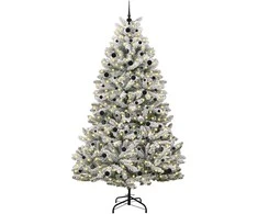 Dirbtinė Kalėdų eglutė Žalia ir balta 240 cm PVC ir metalas