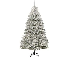 Dirbtinė Kalėdų eglutė Žalia ir balta 240 cm PVC ir metalas