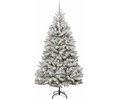 Dirbtinė Kalėdų eglutė Žalia ir balta 240 cm PVC ir metalas