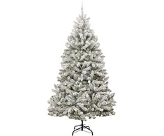 Dirbtinė Kalėdų eglutė Žalia ir balta 270 cm PVC ir metalas