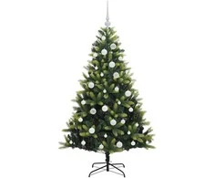 Dirbtinė sulankstoma Kalėdų eglutė su 150 LED lemputių 150 cm