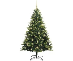 Dirbtinė sulankstoma Kalėdų eglutė su 150 LED lemputių 150 cm