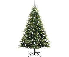 Dirbtinis sulankstomas Kalėdų medis su 300 LED Žalia 210 cm