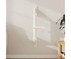 Draskyklė katėms su draskymo stovu, kreminė, 85,5cm