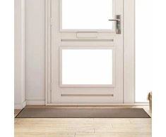 Durų kilimėlis Bežinė ir juoda 60 x 180 cm 100% poliamidas