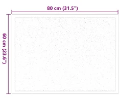 Durų kilimėlis Juoda 60 x 80 x 1.2 cm Teddy Audinys