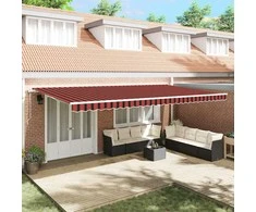 Elektrinė ištraukiama pavėsinė oranžinė ir ruda 600 × 350 cm