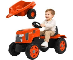 Falk vaikiškas minamas traktorius su priekaba Kubota M7-174 2–6 metų