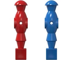 Stalo futbolo žaidėjai 22 pcs Mėlyna ir raudona PP