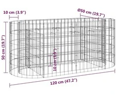 Gabiono lovelis, 120x50x50cm, galvanizuota geležis, aukštas