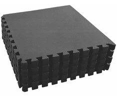 Baseino grindų kilimas 24 pcs Juoda 8,64 ㎡ EVA puta