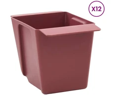 Gėlių dėžės Euro paletėms 12 pcs Ruda 14 x 9 x 95 cm