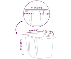 Gėlių dėžės Euro paletėms 12 pcs Šviesiai pilka 14 x 9 x 95 cm