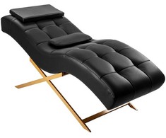 Activeshop Blakstienų procedūrų kosmetologinis krėslas Sillon Alba, juodas and auksinis