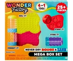 MGA Kūrybinis mega rinkinys Wonder Factory Never Dry Dough &amp; Sand Mega Box Set 595298-EUC