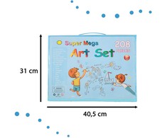 Ikonka Plastikinis tapybos rinkinys dėkle 208el. mėlyna