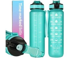 Ikonka Gertuvė su šiaudeliu ir laiko gradacija, 1000 ml, žalia