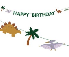 PartyDeco Girlianda Dinozaurai