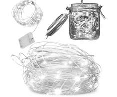 LED Girlianda 5 m. 50 LED, šaltai balta