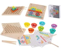 Roger Mokomoji montessori karoliukų kamuoliukų mozaikos dėlionė 77el.