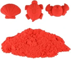 KIK Kinetinis smėlis 1kg maišelyje raudonas