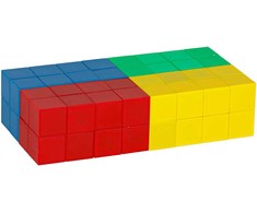 Mokomosios magnetinės kubinės konstrukcinės kaladėlės 64 el.