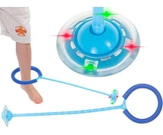 Hula hop kojų šokinėjimo kamuolys šviečiantis LED mėlynas