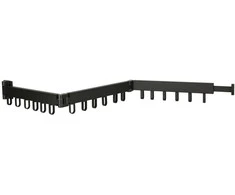 Teleskopinė prailginama sieninė pakaba 114 cm juoda