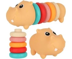Hippo sensoriniai blokai edukaciniai minkšti galvosūkiai
