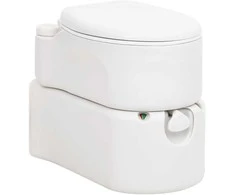 Integruotas stovyklavimo tualetas, baltas, 24+17l, HDPE/emalis