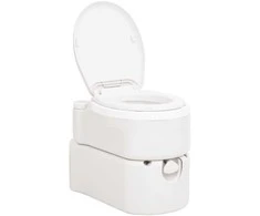 Integruotas stovyklavimo tualetas, baltas, 24+17l, HDPE/PP