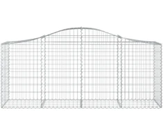 Išlenktas gabiono krepšys, 200x50x80/100 cm, geležis