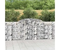 Išlenkti gabiono krepšiai, 5vnt., 300x30x100/120cm, geležis