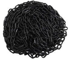 Įspėjamoji grandinė, juodos spalvos, 100m, plastikas
