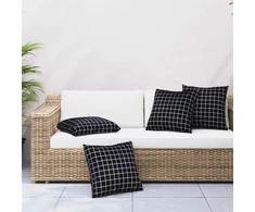 Išsklaidymo pagalvės 4 pcs Juodas raštuotas 50 x 50 cm