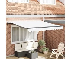 Ištraukiama markizė Balta 300 x 250 cm Audinys ir aliuminis